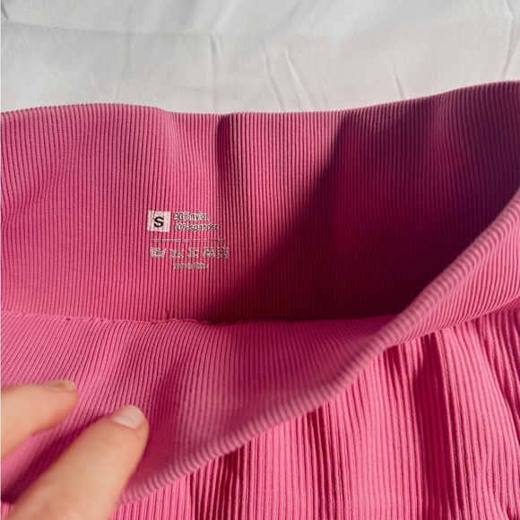 Pink Ribbed Shorts - Picture 4 of 4